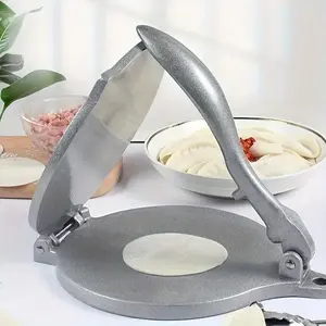 Aluminum Tortilla Press Machine for Flour & Corn Tortillas, Quesadilla & Taco Maker, Durable Silver Tortilla Maker for Home & Restaurant Use