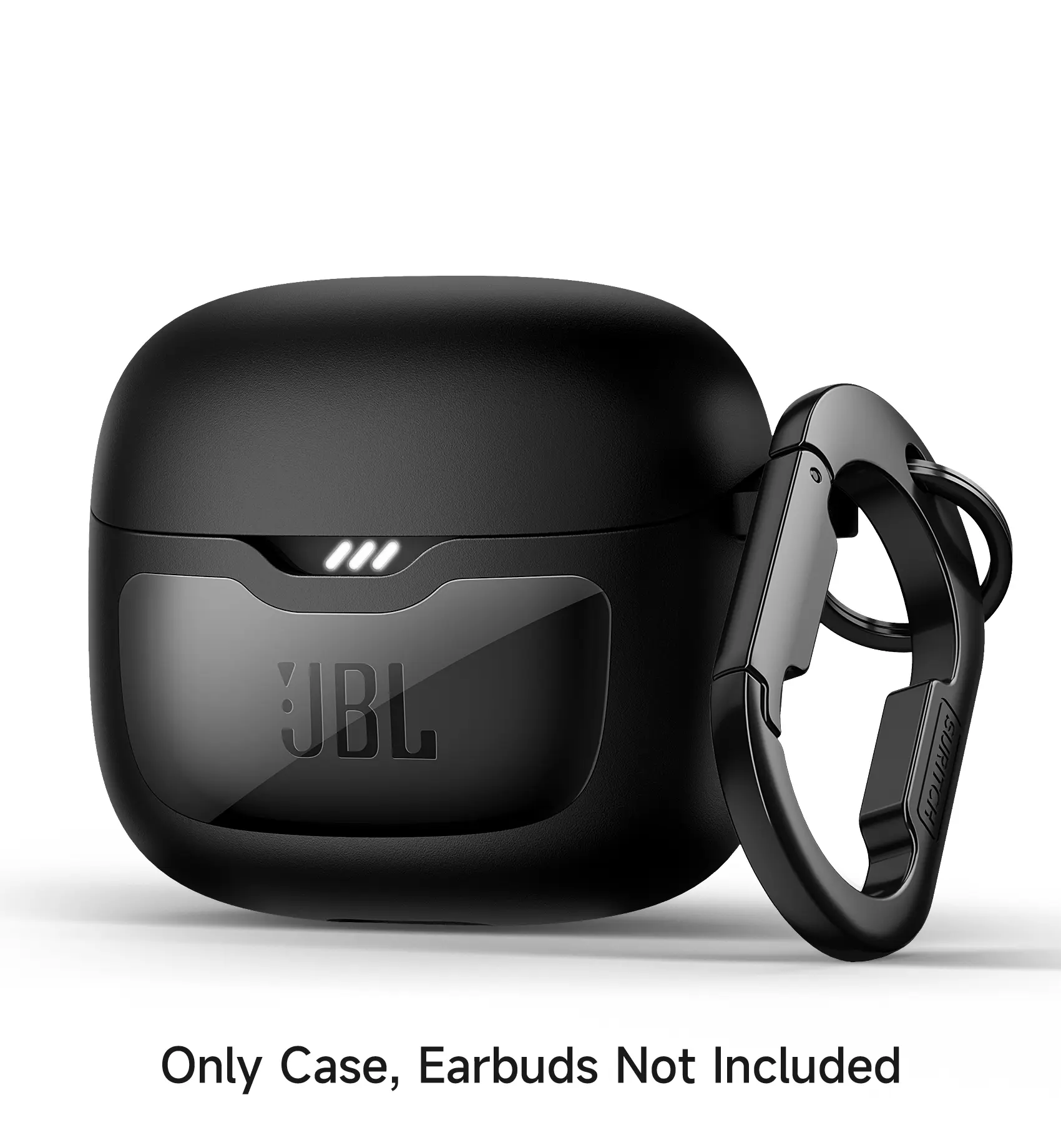 SURITCH Magnetic Bumper Case for JBL Tune Flex Noise Cancelling Earbuds - Rugged Shockproof Cover with Magnetic Lid Lock, Retractable Port Sponge, Metal Stick, Carabiner, Charging Accessory, Cleaning Kit, Removal Tool [ONLY CASE, BUDS NOT INCLUDED], Prote