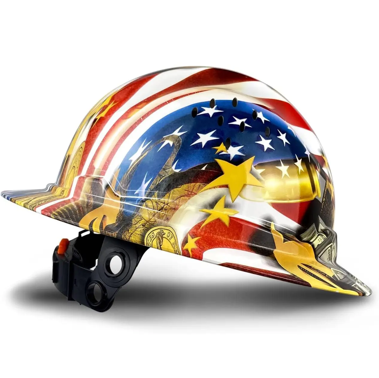 Yeomoo Full Brim Vented Safety Helmet, Carbon Fiber Pattern HDPE Hard Hat with Sunshade, ANSI/ISEA Z89.1 Certified for Industrial Work