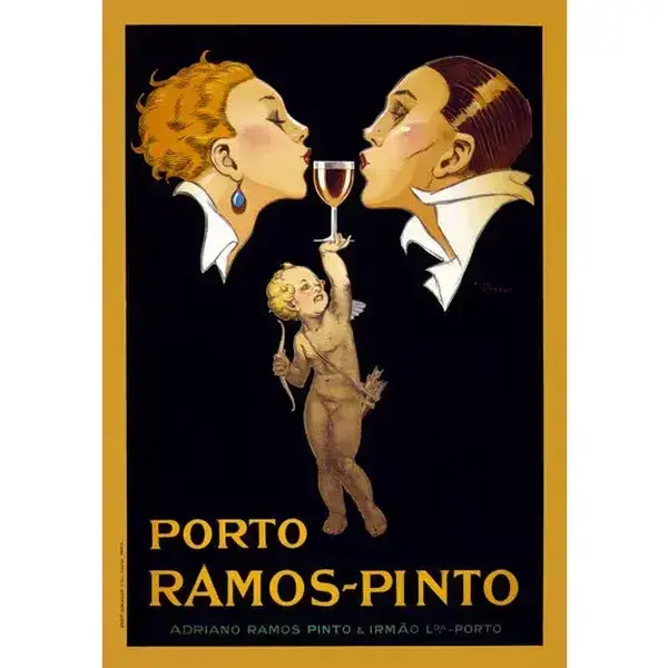 Vintage 1920 Porto Ramos-Pinto Port Wine Alcohol Advertisement Poster