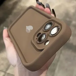 Tiktok Trendy Heart Design iPhone Case Compatible with Multiple Models, Soft Touch Full Coverage Anti-Drop Shockproof Protection, Universal Fit
