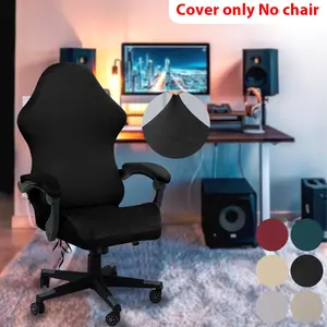 High Elasticity Gaming Chair Covers Set, Silver Fox Velvet Fabric, Autumn Winter Use, Protects Seats, Ideal for E-Sports Rooms & Hotels