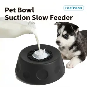Suction Pet Lick Bowl with Rolling Ball & Brush, Mess-Free Slow Feeder Puzzle for Puppies & Dogs