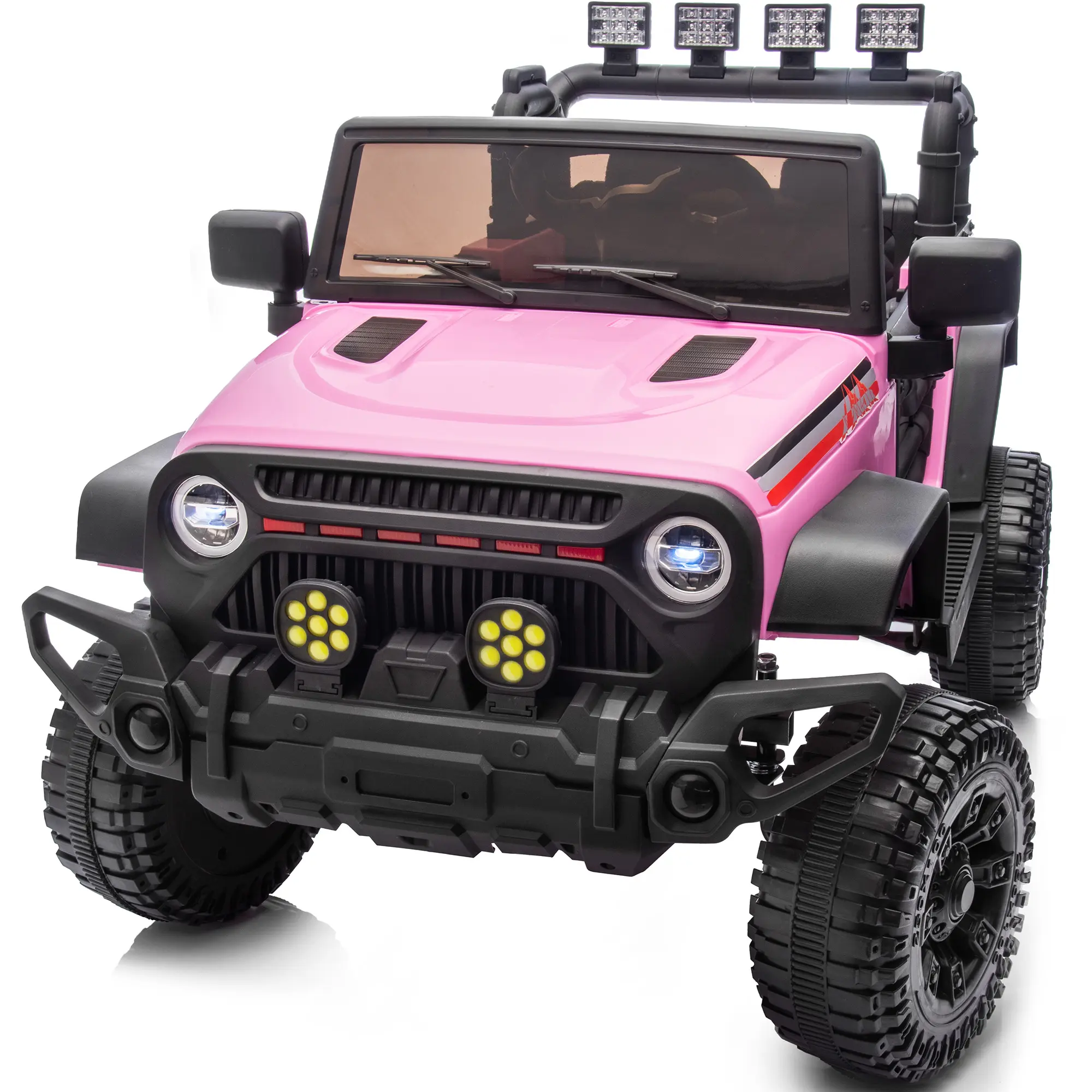 Hikiddo 24V/12V Kids Ride on Truck Car Electric Jeep with Remote Control & Lights for Boys Girls