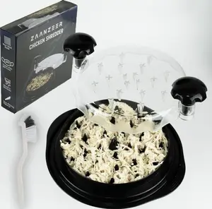 Chicken Shredder 9 Inches, Chicken Breast Shredder Tool, Cooked Meat Shredder With Clear Lid, Ergonomic Design, Auti-slip, Easy To Clean, Chicken Shredder Tool Twist, Chicken Grinder