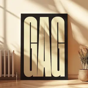GAG Typography Wall Art Poster Black and White Artwork For Living Room Bedroom Office Modern Bold Statement Decor Poster Wall Art