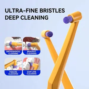 ICESEE End Tuft Toothbrush - Soft Fine Bristles | Braces-Specific Design, Precise Cleaning for Hard-to-Reach Spots, Teeth & Gums Care
