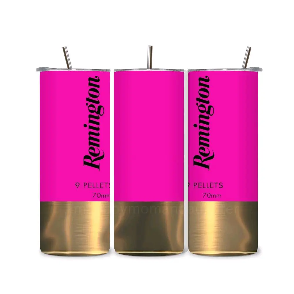 Remington 20oz stainless steel Bottle Drinkware Water Bottles Cup Mug Portable Washable Bottled Reusable metal straw coffee tumblers Handmade Insulated Lid Hunting Pink
