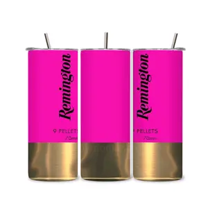 Remington 20oz stainless steel Bottle Drinkware Water Bottles Cup Mug Portable Washable Bottled Reusable metal straw coffee tumblers Handmade Insulated Lid Hunting Pink