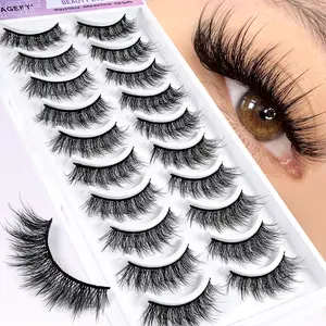 MAGEFY 10 Pairs of Natural Full False Eyelashes– Lightweight and Slim Lash Strips for Party,Easy to Apply, Manga-Style Eyelashes for Women#DealsForYouDays