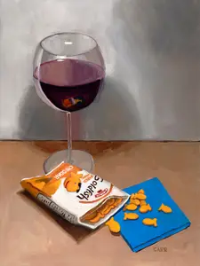 Girl Dinner Fine Art Paper Print 11x14"