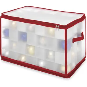 Christmas Large Ornament Storage Zip Chest with 112 Compartments