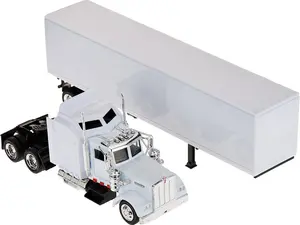 New Ray 1:43 Kenworth W900 Solid White Long Haul Truckers Compact Scale Model Display Ready Collectible Diecast Vehicle