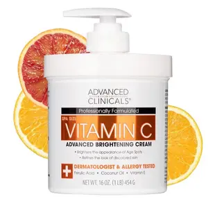 Advanced Clinicals Vitamin C Cream Lotion - Moisturizing & Firming for Women, Men, and Uneven Skin Tone - Comfort, Hydrating Hydrate Skincare Moisturizer Brightening Anti Aging