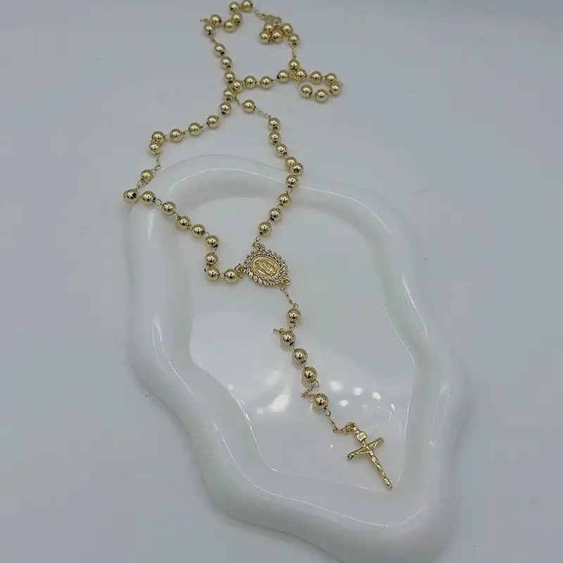 Rodriguezjewelry # 3699 Rosary (25 inch)  (6mm) 17 inch