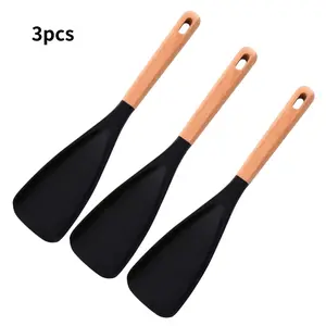 Non-Stick Cookware Spoon Set, 3-Piece Silicone Cooking Utensils, 12-Inch Heat-Resistant Spoons for Kitchen Use, Durable & Easy Clean, Kitchen Tool