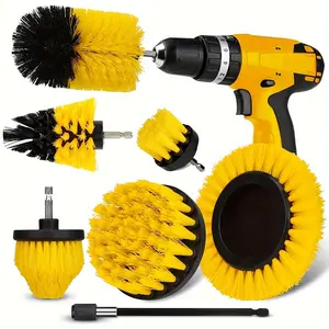 7-Piece Drill Brush Attachment Set Electric Scrubber Cleaning Brush Kit Multi-Purpose for Grout Floors Bathtub Shower Tiles Bathrooms Kitchen Surfaces & Automobiles
