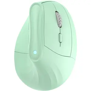 P-MUW015    57° Ergonomic Wireless Tower Mouse, Vertical Quiet Ergo Mouse, Bluetooth(BT5.0,BT3.0)&2.4G, (800/1200/2400/2400/4000), 5 Buttons for Windows, macOS, iPadOS, Laptop, PC (Green)