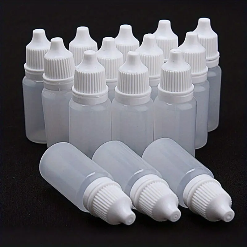 25pcs/50pcs/100pcs Refillable Design Squeezable Dropper Bottles for Eye Liquid - Travel Essentials Plastic Bottles