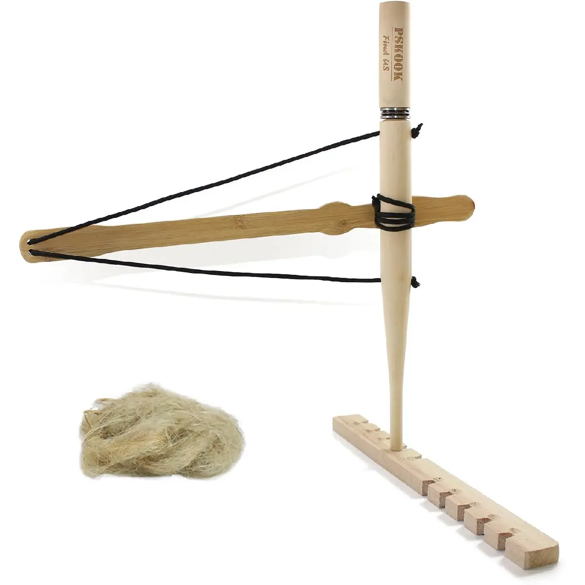 Natural Wood Bow Drill Kit - Beginner Friendly Friction Start Survival Tools, Bushcraft Fire Starter for Scouts & Outdoor Teaching, Bows