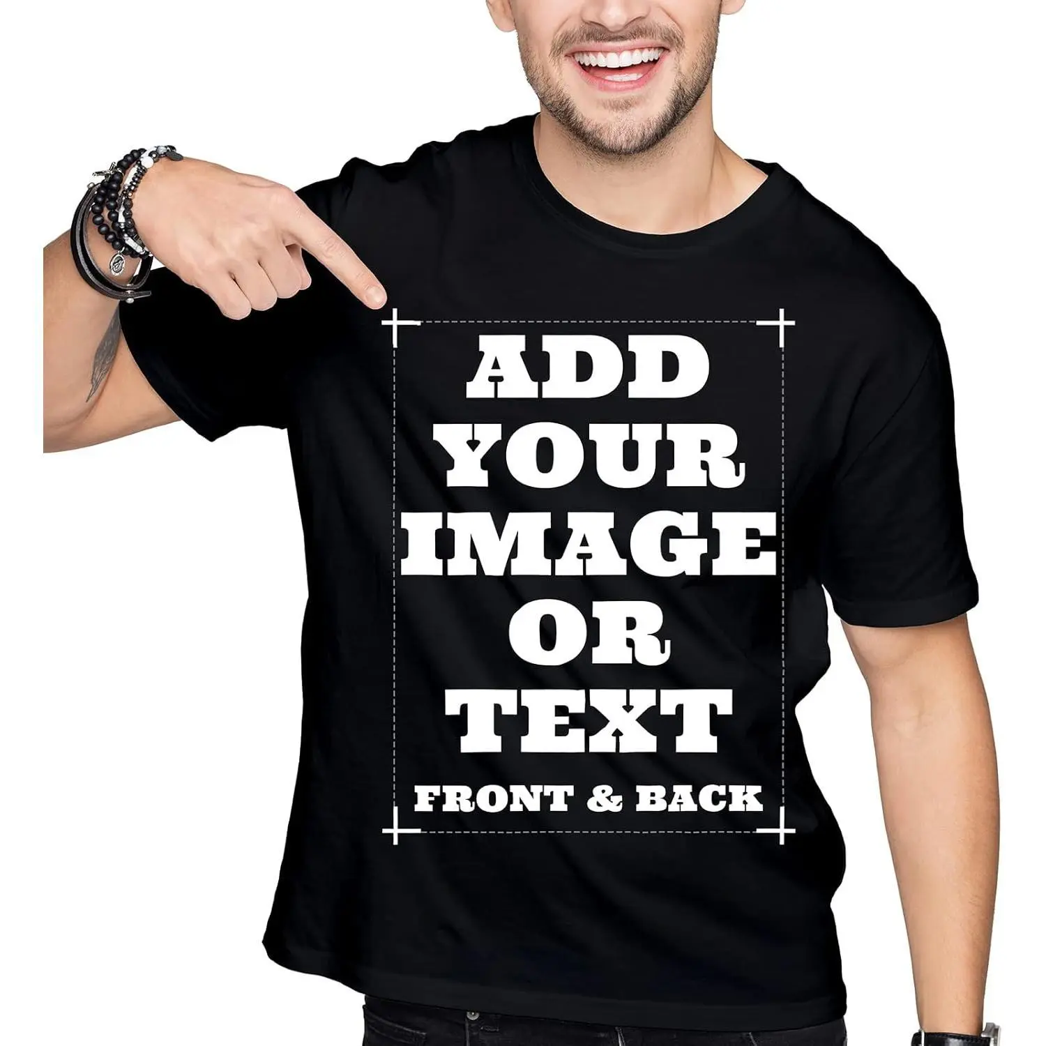 Menswear Casual Short-Sleeve Cotton T-Shirt - Personalized Custom Graphic Design Front & Back, Unisex Top, Streetwear, Shortsleeve, Tshirt