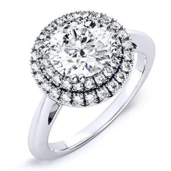 Tulip - Round Moissanite Engagement Ring
