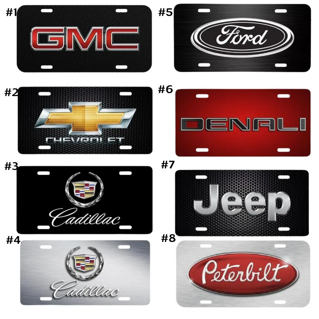 Metal Front License Plate Decorative Car Tag Auto Truck Vanity Plate UV Printed Aluminum License Plate Cover