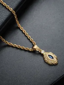 Personalized Vintage Stainless Steel Necklace, Unisex Devil Eye Pendant for Parties, Unique Fashion Accessory, Ideal Gift for Any Occasion, High End Necklace