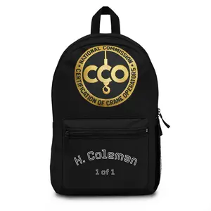 Professional Certification Backpack for Crane Operators, Work Backpack, CCO Logo Bag, Durable Travel bag, Gift for Him/Her