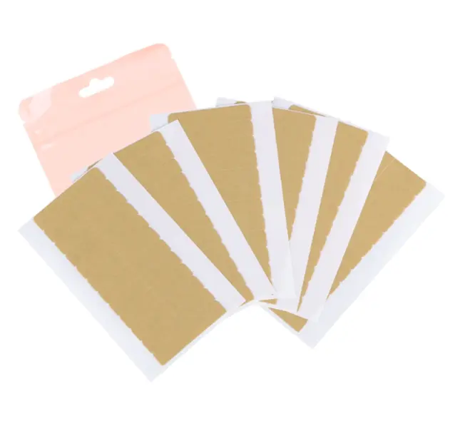 GOO GOO Hair Extension Tape Double Sided Adhesive Replacement Tape, Professional Strong Tapes for Tape in Hair Extensions 72pcs, 1.6 * 0.3inch per Piece
