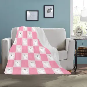 50 x 60 '' Halloween Ghost Throw Blanket Microfiber Pink Blanket Ghost Face Blanket Cute Blanket Soft Cozy Fluffy Halloween Blanket