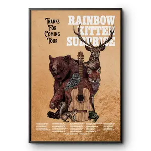 Rainbow Kitten Surprise Thanks For Coming Tour 2025 Poster