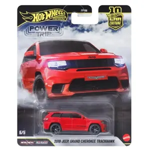 2026 Hot Wheels Car Culture 2019 Jeep Grand Cherokee Trackhawk in Red  "Power Trip" 1:64 Scale Collectible Diecast Model JKF28-6B