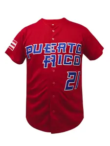 #21 Puerto Rico Classic Mens Baseball Jersey Stitched Jersey Shirts