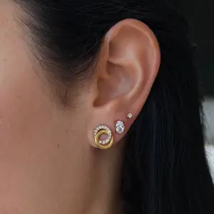 EVRY JEWELS Gold or Silver Plated Women's Hypoallergenic Holly Earrings