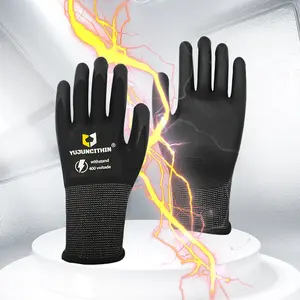 400V Electrician Insulated Rubber Gloves, Low Voltage Maintenance Work Safety Gloves, Waterproof Durable Protection for Lineman Electrical Repair