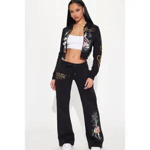 Ed Hardy Swallow Bird Sweatpant - Black X