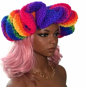 Rainbow Ruffle Headband Crochet - Stylish and Comfortable Accessory for Everyday Wear Perfect for Any Occasion in Vibrant Colors