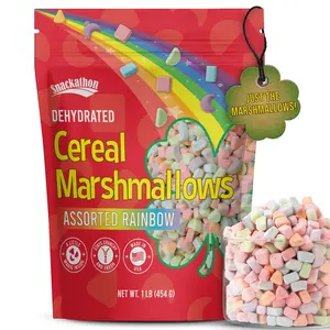 Snackathon Cereal Marshmallows, Assorted Rainbow, Resealable Bags (Various Sizes)
