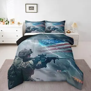 Military Army Comforter,American Flag Comforter Set,America American Army Bedding Set,Room Decorations All Season Duvet Set