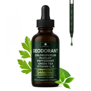 Chlorophyll Liquid Drops – Body Deodorizing Supplement for Women & Men – Detox, Energy & Skin Health Support– Vegan, Non-GMO