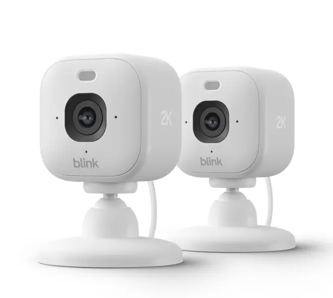 Blink Mini 2K+ 2 Cameras, White Blink Mini 2K+ 2 Cameras, White