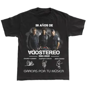 Soda Stereo T-Shirt Latin Rock Band Tee YC070401