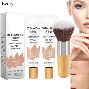 Eenty 2PCS BB Tinted Moisturizer SPF 30, Full Coverage Light-Medium Skin Color Light Hydrating & Smoothing. (natural color)