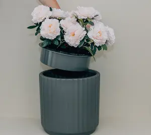 Bloomy Baby Outdoor Floral Diaper Pail - Elegant Design for Stylish Outdoor Use