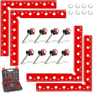 Corner Clamps for Woodworking,4pcs corner clamps With Box, 5.5" Aluminum Alloy 90 degree right angle clamp, Positioning Square Tools for Frame, Cabinets, Drawers,Box.