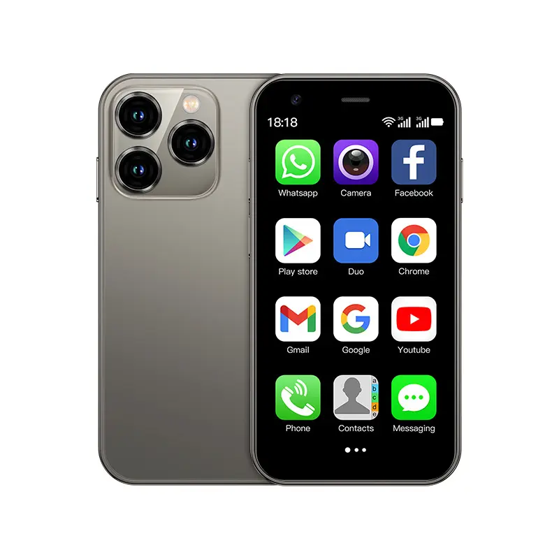 Mini Android Smartphone - Ultra-Small Pocket-Sized Device with Basic Screen, Durable Build, Expandable Storage, and Rear Camera