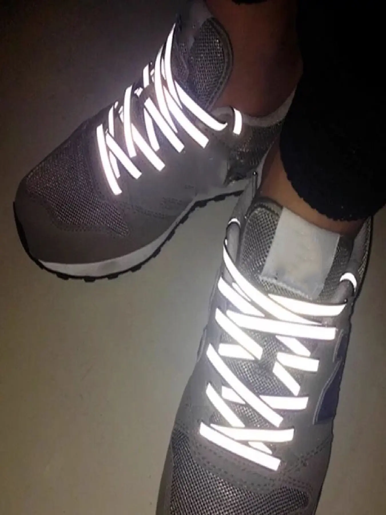 Reflective Flat Shoelaces Lace Up Laces for Men Women Sneakers Running Basketball Shoes High Visibility Night Glow Sports Shoe Laces Shoe Strings for Sneakers