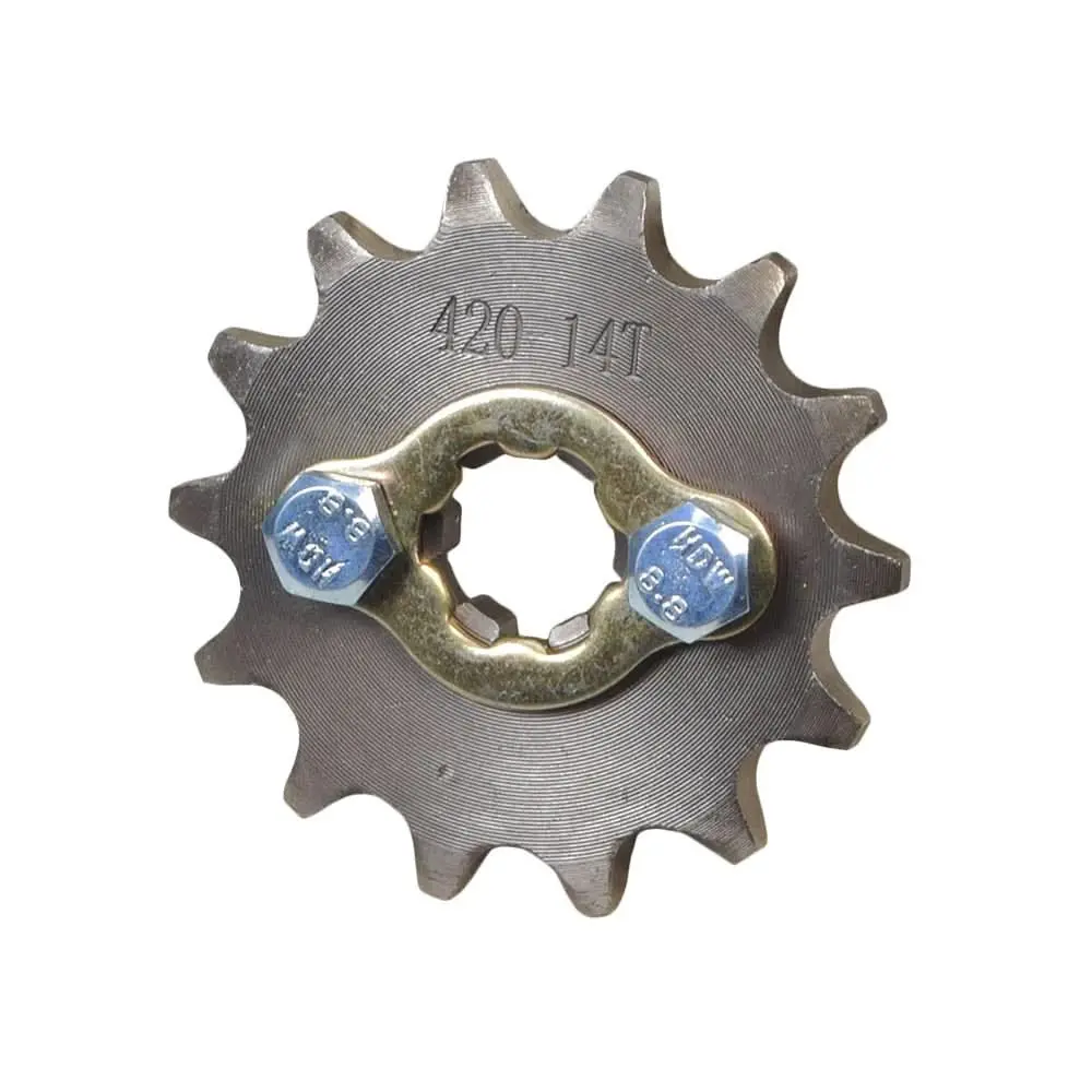 #420 Chain - 14 Tooth Front Sprocket for 50cc, 70cc, 90c, 110cc, & 125cc Pit Dirt Bikes & ATVs with 17 mm Shaft