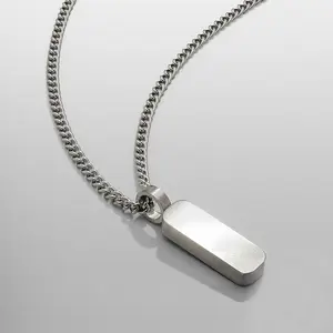 GTHIC Personalized Simple Stainless Steel Bar Necklace Fashion Versatile Accessories for Men Women Daily Wear